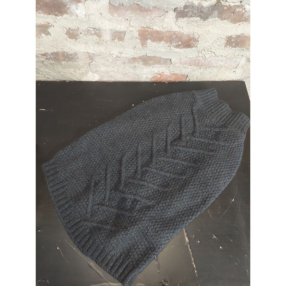 Dog Sweater 2XL Dark Gray Chevron Knit Pullover Warm Cozy Pet Winter Clothing
